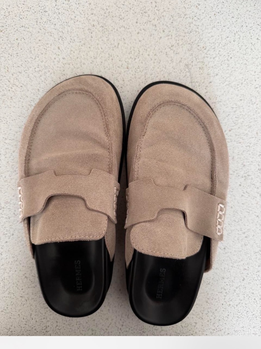 Beige Suede Women’s  Slip-On Loafers - Picture 5 of 5